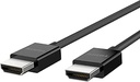 Cablu Belkin HDMI 2.1 de înaltă calitate și viteză ultra-rapidă, 4K/Dolby Vision HDR, redare optimă a Apple TV, 2,2 m - Negru