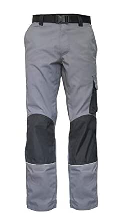 Gahibre - Pantaloni de lucru elastici | Pantaloni de lucru cu genunchiere | Îmbrăcăminte de lucru | Pantaloni de lucru reflectorizanți | Dimensiune L