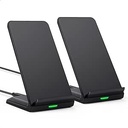 BHHB Wireless Charger Stand [2-Pack], 15W Inductive Charging Stand Wireless Charger compatibil cu Samsung Galaxy S23 S22 S21 S10, Note20 10, iPhone 15 14 13 12 11 Pro Max Plus Google