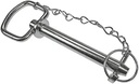 cuplaj remorcă cyclingcolors cu lanț, pin și mâner, pliabil, diametru 19 mm x lungime 137 mm, diblu, bară superioară, remorcă, tractor, camion, agricultură, piton, ax, șapă