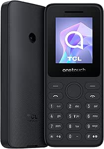 TCL Onetouch 4021 - Telefon mobil ușor de utilizat, ecran 2G de 4,6 cm (1,8 inch), cameră foto spate, 4 MB RAM, 4 MB ROM, baterie 1030 mAh, Bluetooth, dual SIM, port audio 3,5 mm, lanternă Radio (gri)