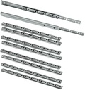 Emuca 3009805 - 5 seturi (10 bucăți) de glisiere pentru sertare, extensie parțială cu rotițe 17mm x 278mm