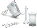 Mixer de mână Bosch MFQ3540, mixer de mână, 2 batoane, 2 cârlige de aluat din oțel inoxidabil, rezistent la mașina de spălat vase, 5 nivele, mixer de mână, blender, blender, 450 W, alb [clasa energetică B]