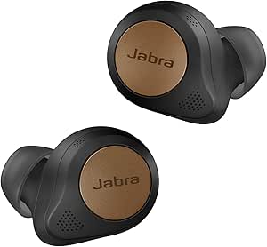 Căști Bluetooth intraauriculare Jabra Elite 85t True Wireless - Căști pentru urechi cu Advanced Active Noise Cancellation™ și difuzoare puternice - Carcasă de încărcare wireless - Copper black