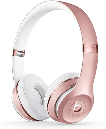 ( O PARTE DEFECTA ) beats Solo3 Wireless Bluetooth On-Ear Headphones - cip Apple W1, Bluetooth clasa 1, 40 de ore de redare - Rose Gold