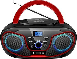 Silva Schneider MPC 19.4 USB CD radio FM AUX, CD, USB negru, roșu, 1901851