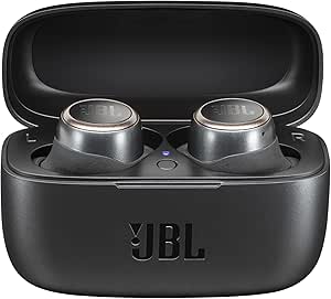 Căști Bluetooth intraauriculare JBL LIVE 300TWS negre - Căști wireless adevărate cu funcție mâini libere - Autonomie de până la 6 ore la o singură încărcare - Include husă de încărcare