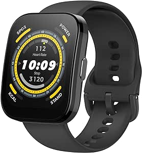 Amazfit Bip 5 46mm smartwatch cu ritm cardiac cu 120 moduri sportive, apel Bluetooth, GPS și 4 sisteme de poziționare prin satelit, funcționează cu Alexa, monitor SpO2, 10 zile de viață a bateriei