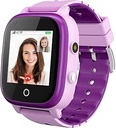 OKYUK 4G smartwatch pentru copii cu cartela SIM, GPS tracker, mai multe stiluri de desktop la alegere, apelare bidirecțională, SOS, Wi-Fi, ecran tactil rezistent la apă pentru 4-12 băieți și fete (T5 Purple)