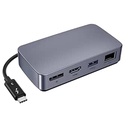 Adaptor hub CableGlaxay Thunderbolt 3, stație de andocare 4 în 1, stație de andocare Thunderbolt pentru laptopuri MacOS și Windows USB C, conexiune LAN, transmisie HD DP/HDMI 5K/4K@60Hz, USB 3.1 5GBps