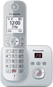 Panasonic Dual-Micro/Nano, KX-TG6861GS telefon fără fir cu robot telefonic (blocare până la 1.000 de numere de telefon, fonturi clare, receptor puternic, handsfree full-duplex) perlă-argintiu