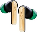 House of Marley Little Bird Wireless In Ear Căști Bluetooth, căști fără fir cu control tactil, microfon, 24 de ore de redare cu husă, încărcare rapidă, materiale durabile, mod de joc, negru