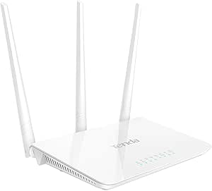 Router WLAN fără fir Tenda N300 cu antene de mare putere 5dBi (F3), alb