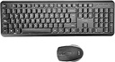 Trust Ymo set cu tastatură și mouse, wireless, layout italian pentru Windows/Linux (taste, silențios, wireless, 13 taste pentru birou sau multimedia, receptor USB, PC/laptop) negru