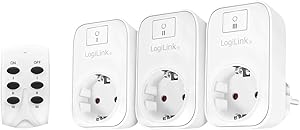 LogiLink EC0007 - Set de prize cu telecomandă până la 30m, 3X CEE 7/3, utilizare în interior