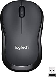 Logitech M220 SILENT Wireless Mouse, 2.4 GHz cu receptor USB, 1000 DPI Optical Tracking, 18 luni de viață a bateriei, stângaci și dreptaci, compatibil cu PC, Mac, Laptop - Gri