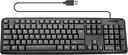 APM Tastatură cu fir, layout francez AZERTY, taste multimedia, conexiune USB, cablu 1,8 m lungime, tastatură PC pentru calculator, laptop, Mac, Windows, macOS - Negru - 100020