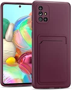 Verco husă pentru telefon mobil pentru Samsung Galaxy A71 Husă din silicon, husă pentru telefon mobil cu slot pentru card Husă de protecție subțire pentru Samsung A71 - Raspberry Purple