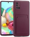 Verco husă pentru telefon mobil pentru Samsung Galaxy A71 Husă din silicon, husă pentru telefon mobil cu slot pentru card Husă de protecție subțire pentru Samsung A71 - Raspberry Purple