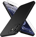 Natiiozie Ultra Thin Camera de protecție pentru telefonul mobil caz compatibil cu iPhone 12 caz cu 2 bucăți de film de protecție, Hard Slim Lightweight Matte caz rezistent la zgârieturi Anti-Fingerprint caz de protecție - negru