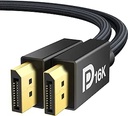 IVANKY 16K cablu DisplayPort 2.1 2M, [certificat VESA] 4K@240Hz/165Hz/144Hz, 16K@60Hz, 8K@120Hz, 2K@240Hz, cablu DP 2.1 compatibil cu HDR10, FreeSync, G-Sync, DSC1.2 pentru monitor de jocuri