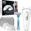 Aparat de epilat Braun IPL Silk Expert Pro 3 pentru bărbați/femei, 3 atașamente, epilare vizibilă, proiectat în Germania, aparat de ras Venus, alternativă la epilarea cu laser, PL3221, alb/argintiu