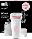 Braun Silk-épil 7, epilator pentru femei / epilator pentru îndepărtarea de lungă durată a părului, 7-030, alb/ roz flamingo