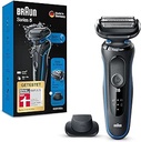 Aparat de ras Braun Series 5 pentru bărbați cu accesoriu EasyClick, aparat de ras electric și trimmer de precizie, EasyClean, Wet & Dry, reîncărcabil și fără fir, cadou pentru bărbați, 51-B1200s, albastru