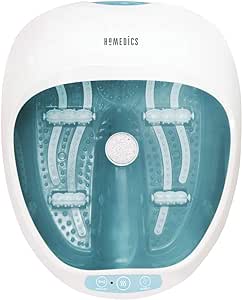 Baie de picioare HoMedics - Baie de picioare Premium Spa Deluxe cu masaj și căldură, aparat de masaj electric pentru îngrijirea picioarelor - Include hidromasaj și vibrații, 2 inserții pentru pedichiură - pentru picioare până la mărimea 47