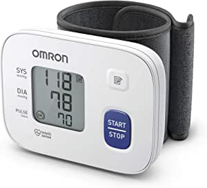 OMRON RS1 Tensiometru automat de încheietura mâinii OMRON RS1, validat clinic, manșetă preformată 13,5 - 21,5 cm, măsurare ușoară și sigură, control de potrivire a manșetei, stochează ultima citire