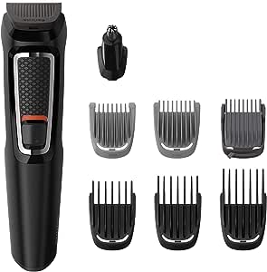 Philips Multigroom Series 3000 8 în 1, pentru față, păr și corp, cu tehnologie DualCut (model MG3730/15)