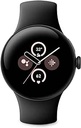 Google Pixel Watch 2 - cele mai bune de la Google și Fitbit - măsurarea ritmului cardiac, gestionarea stresului, funcții de securitate - Android - carcasă din aluminiu negru mat - curea sport din obsidian - LTE