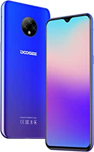 DOOGEE X95 Smartphone fără contract, ecran de 6,52 inci Android 10 4G Phone 13MP AI Camera, 4350mAh Large Akuu, 2GB+16GB, memorie 128GB extensibilă, Dual SIM, Face ID, încărcare rapidă, OTG (albastru)