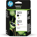Cartușe de cerneală originale HP 303 (3YM92AE) 2 bucăți (pachet de 1) pentru imprimantele HP ENVY 6200, 7100, 7134,7220e,7221e,7224e,7800,7900e Tango.Negru - 1 x 200 pagini|Triplu color - 1 x 165 pagini
