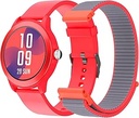 Petstages SPC Smartee Duo Vivo - Smartwatch ceas inteligent de culoare roșie cu curea interschimbabilă, cadran rotund HD de 1,27", apeluri Bluetooth, autonomie 8 zile, 100 sporturi, IP68