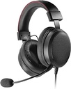 DR1TECH Căști de jocuri Blackjack cu cablu și microfon pentru consola PS5 [3D Audio], PS4, Xbox și smartphone - 40mm Over Ear Headphone Driver cu audio stereo (Full Immersion) [Amazon Exclusive]