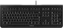 CHERRY KC 1000, Tastatură cu fir, Layout spaniol (QWERTY), Plug & Play prin port USB, Design plat, Tastare silențioasă, Negru