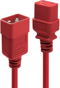 LINDY 30124" IEC C19 la IEC C20 cablu de alimentare prelungitor, 2m roșu