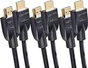 Amazon Basics Cablu HDMI 4K, 1,8 m, 18 Gbit / s de mare viteză cu Ethernet, 4K@60Hz, 3 bucăți, 2160p, negru