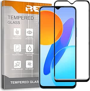 REY Pack 2X 3D Protecție de ecran din sticlă călită pentru Honor X8 5G - Honor 70 LITE, negru, protecție de ecran 9H+ duritate, anti-zgârieturi bule de ulei, protecție completă, 3D, 4D, 5D