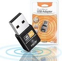 Stick USB WiFi dual band 2.4/5 GHz, Antenă WiFi 600 Mbit/s, Plug and Play, Adaptor de rețea wireless pentru PC/desktop/tabletă/laptop, Compatibil cu Windows, Mac OS X (de la 10.9 la 10.15)