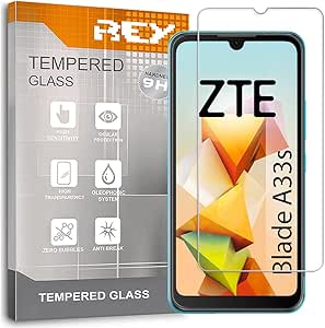 REY Pack 3X ecran de protecție din sticlă călită pentru ZTE Blade A33s, film de protecție, ecran protector 9H + duritate, anti-zgârieturi bule de ulei