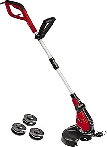 Set tuns gazon electric Einhell GC-ET 4530 (capul motorului poate fi înclinat de 4 ori și rotit la 180°, mâner de ghidare din aluminiu infinit telescopic, Flowerguard)