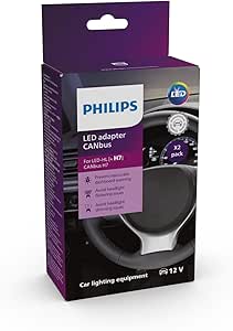 Adaptor CANBus pentru Philips Ultinon Pro6000 H7 LED, soluție 3 în 1, previne mesajele de avertizare din tabloul de bord, precum și pâlpâirea și întunecarea