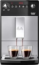 Melitta Purista - Mașină de cafea complet automată cu funcție de cafea preferată, mașină de cafea cu râșniță și râșniță reglabilă în 5 trepte, pentru cafea și espresso, argintiu/negru