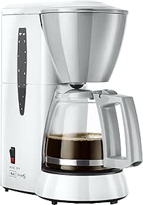 Melitta Single5 - filtru mic de cafea - cu ulcior de sticlă - opritor de picurare - 5 cești - alb (M720WH)