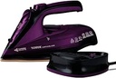 Tower T22008 CeraGlide CeraGlide Cordless Steam Iron cu talpă ceramică - Fier de călcat cu abur cu funcție de abur variabilă, violet