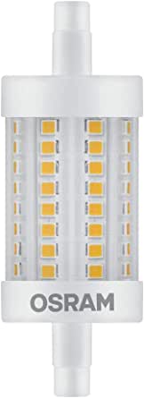 Lampă cu tijă cu LED OSRAM cu soclu R7s, tub cu LED cu bec de 8 W, înlocuitor pentru becul de 75W, alb cald (2700K)