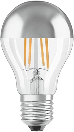 OSRAM Lampă cu LED cu filament cu soclu E27, alb cald (2700K), 6,50 W, înlocuitor pentru becul de 50 W, clar, LED Retrofit CLASSIC A Mirror