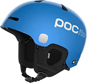 POC POCito Fornix MIPS - Cască de schi și snowboard ușoară și sigură pentru copii cu cip NFC, albastru fluorescent, XS-S (51-54cm)